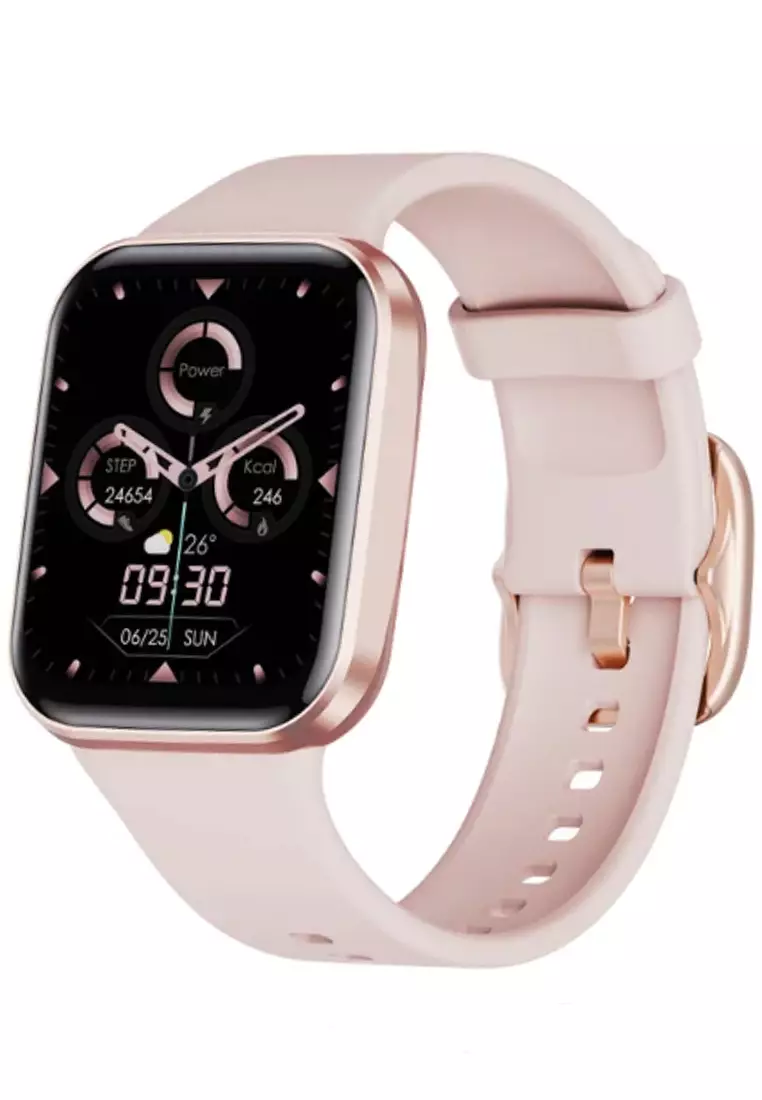 EGLANTINE-Ladies IOS/Android IP Pink SmartWatch