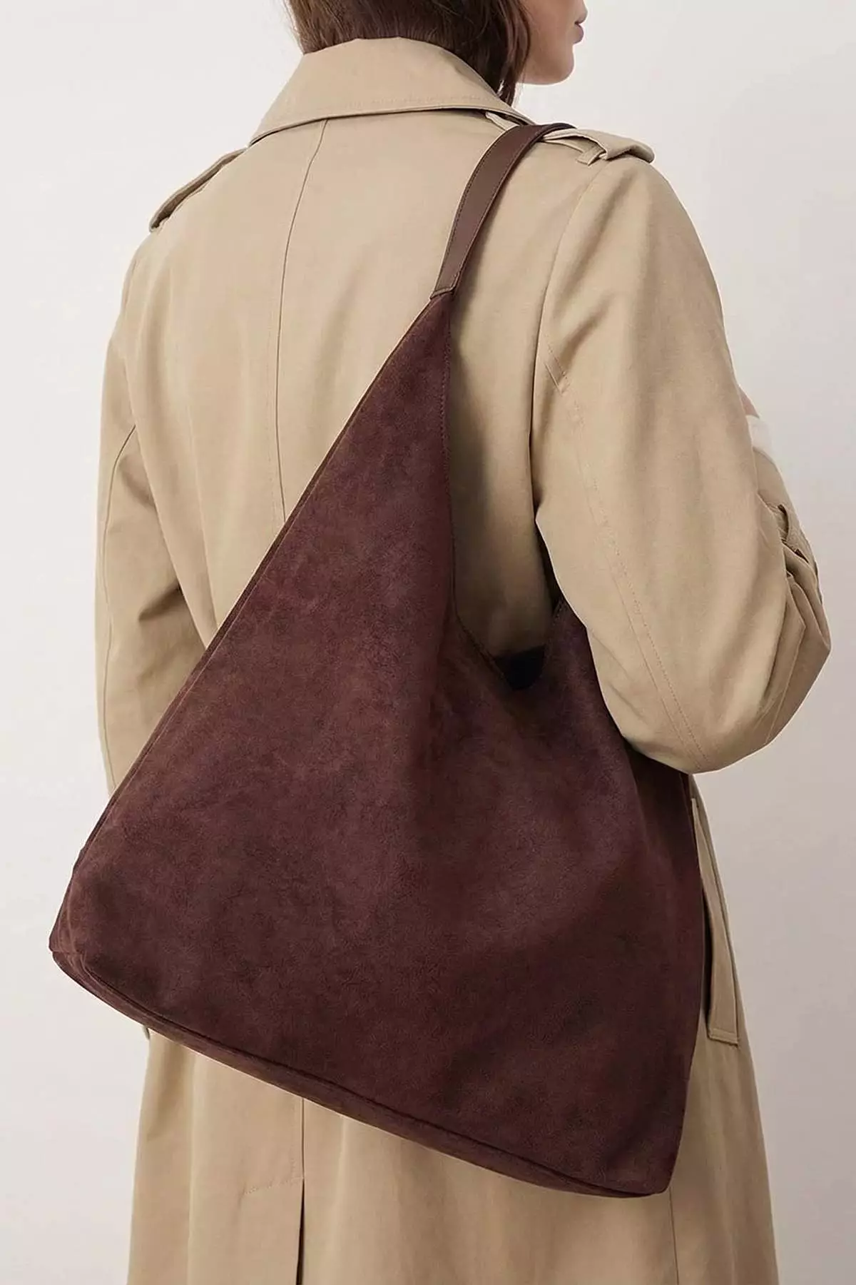 Trendyol-Dark Brown Suede Puppy 