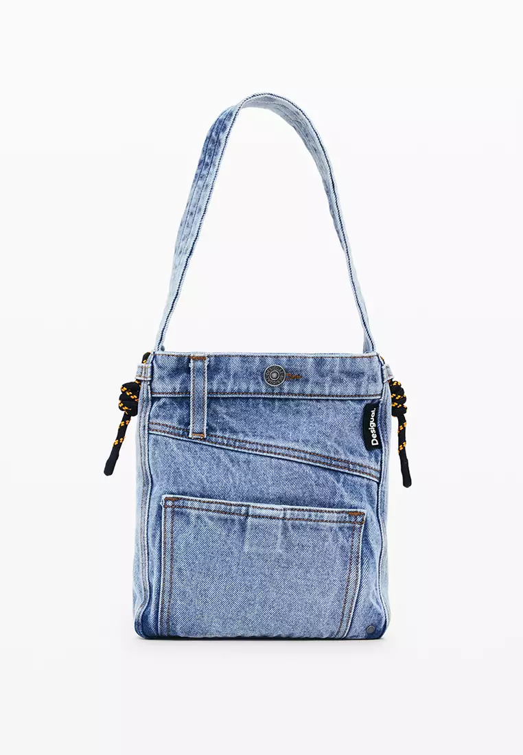 Desigual-Medium denim tote bag