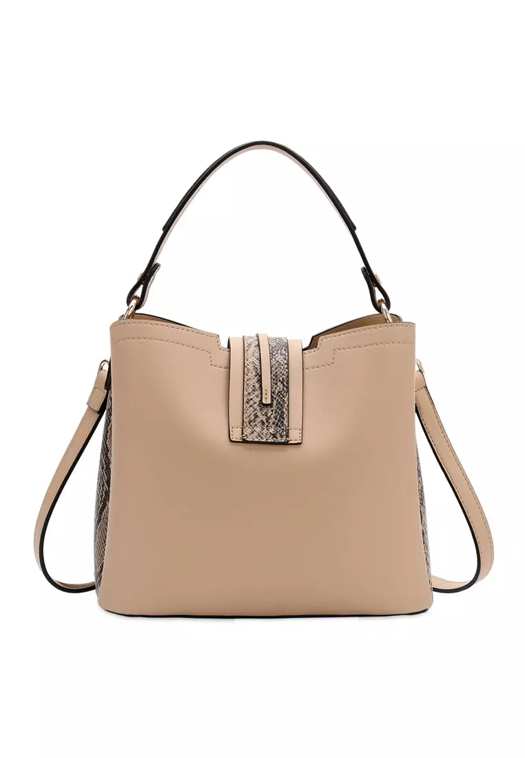 Swiss Polo-Top Handle Bag / Sling Bag / Crossbody Bag - Brown