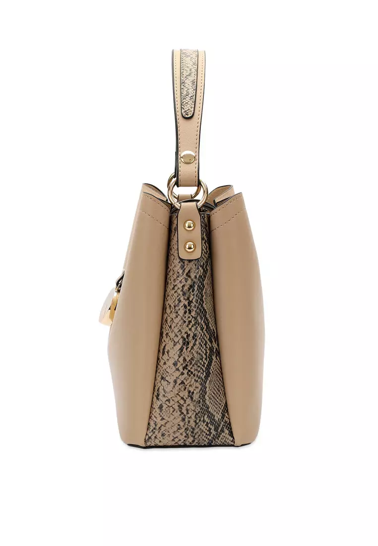 Swiss Polo-Top Handle Bag / Sling Bag / Crossbody Bag - Brown