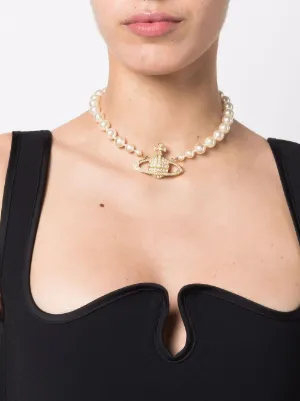 Vivienne Westwood Bas Relief pearl-chain choker