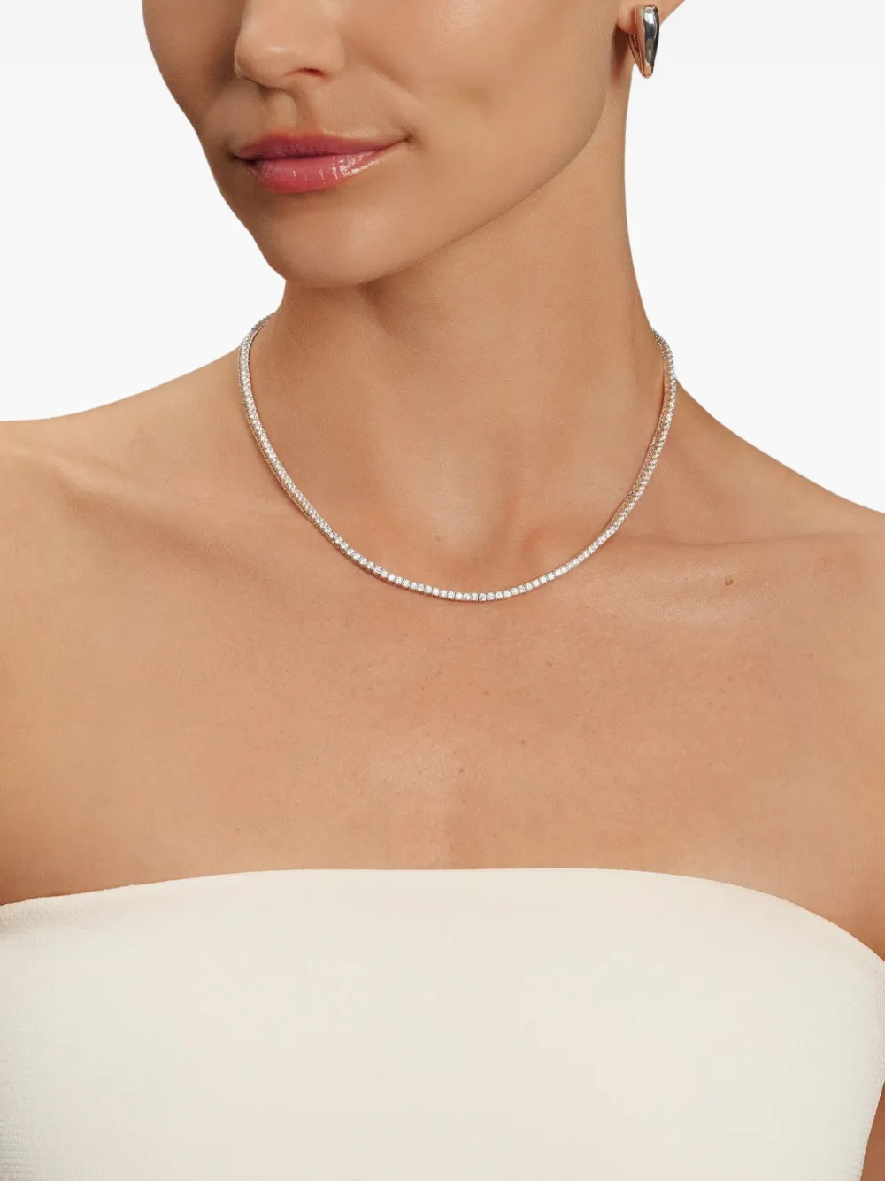 Nialaya Jewelry mini Tennis cubic-zirconia choker necklace