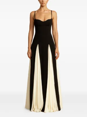 ARCINA ORI Paloma strappy contrast detail maxi dress