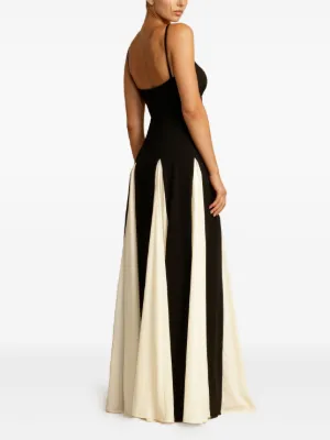 ARCINA ORI Paloma strappy contrast detail maxi dress