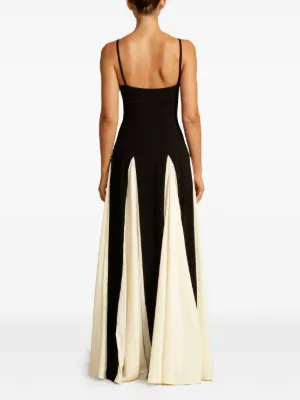 ARCINA ORI Paloma strappy contrast detail maxi dress
