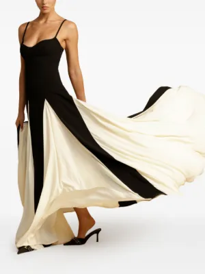ARCINA ORI Paloma strappy contrast detail maxi dress