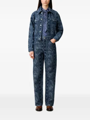 Claudie Pierlot printed straight denim jeans