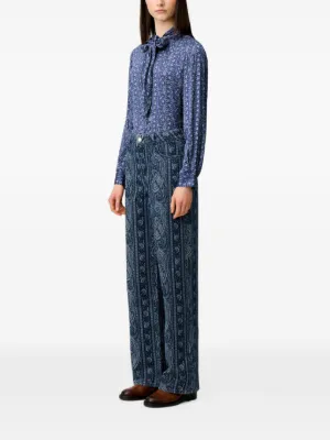 Claudie Pierlot printed straight denim jeans