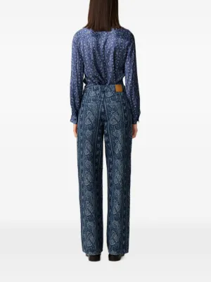 Claudie Pierlot printed straight denim jeans