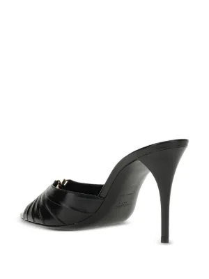 Saint Laurent Babylone ruched leather sandal