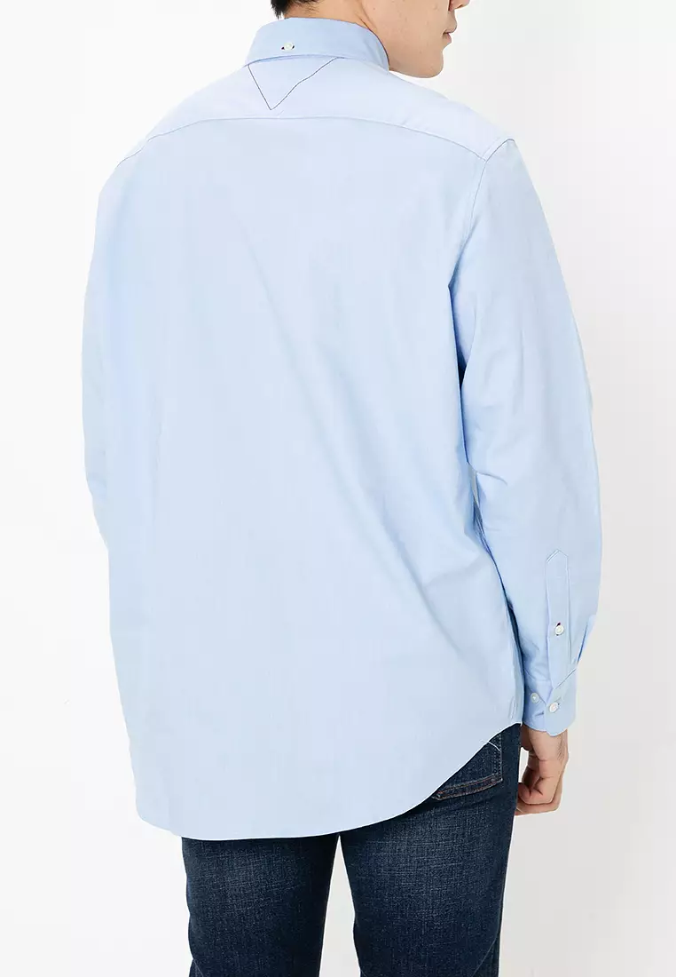 Tommy Hilfiger-Crest Tonal Logo Officer Shirt  