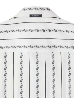 Versace-Greca-print short-sleeved shirt