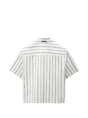 Versace-Greca-print short-sleeved shirt