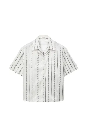 Versace-Greca-print short-sleeved shirt
